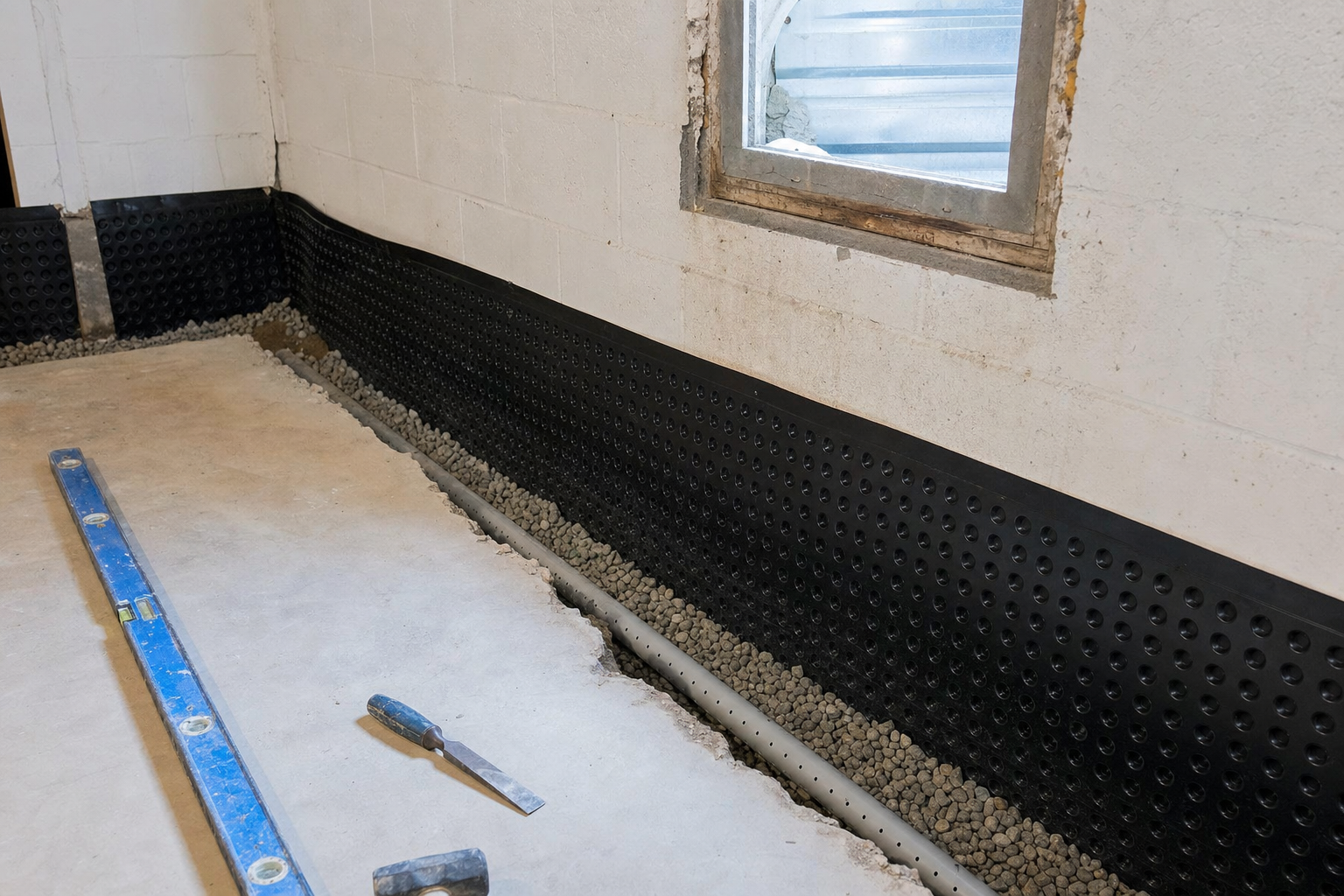 basement waterproofing &middot; representative project example &middot; illustrative