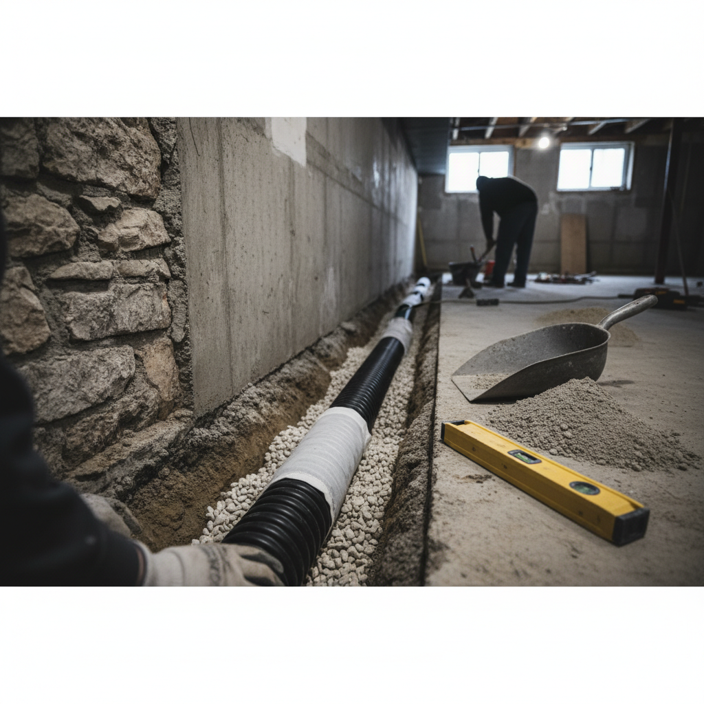 Basement Waterproofing process step 03