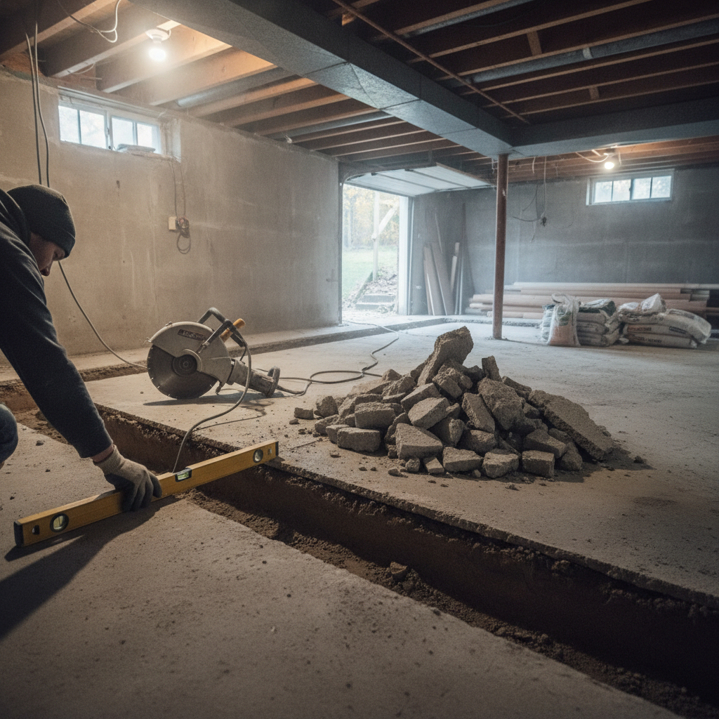 Basement Waterproofing process step 02